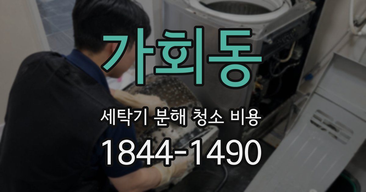 가회동 세탁기 분해 청소 비용