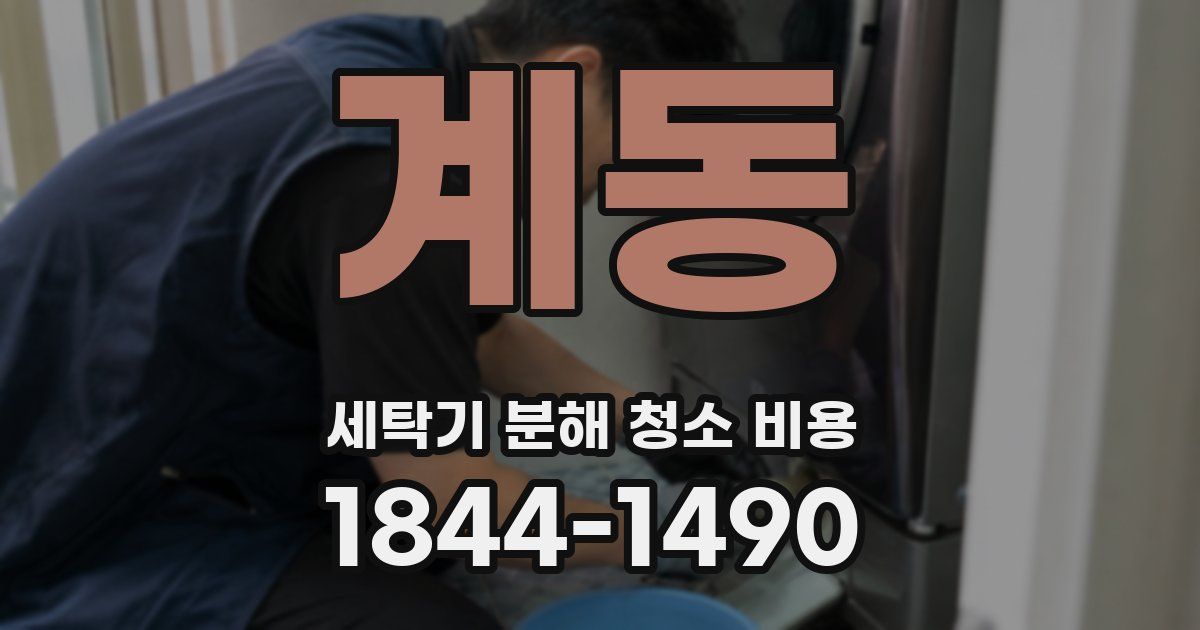 계동 세탁기 분해 청소 비용