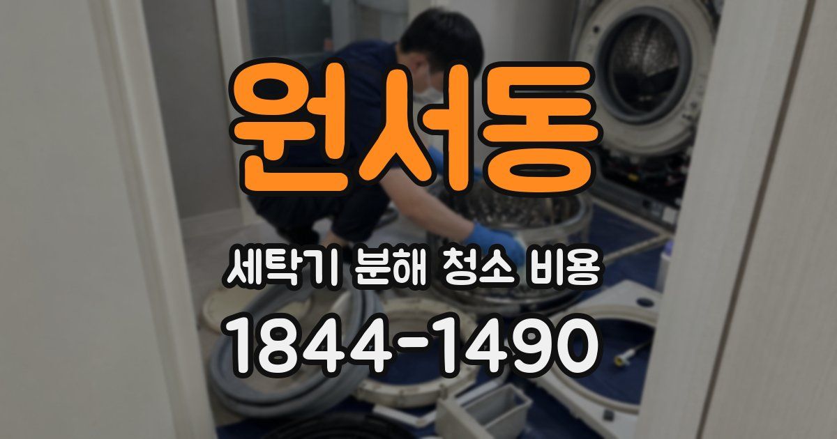 원서동 세탁기 분해 청소 비용