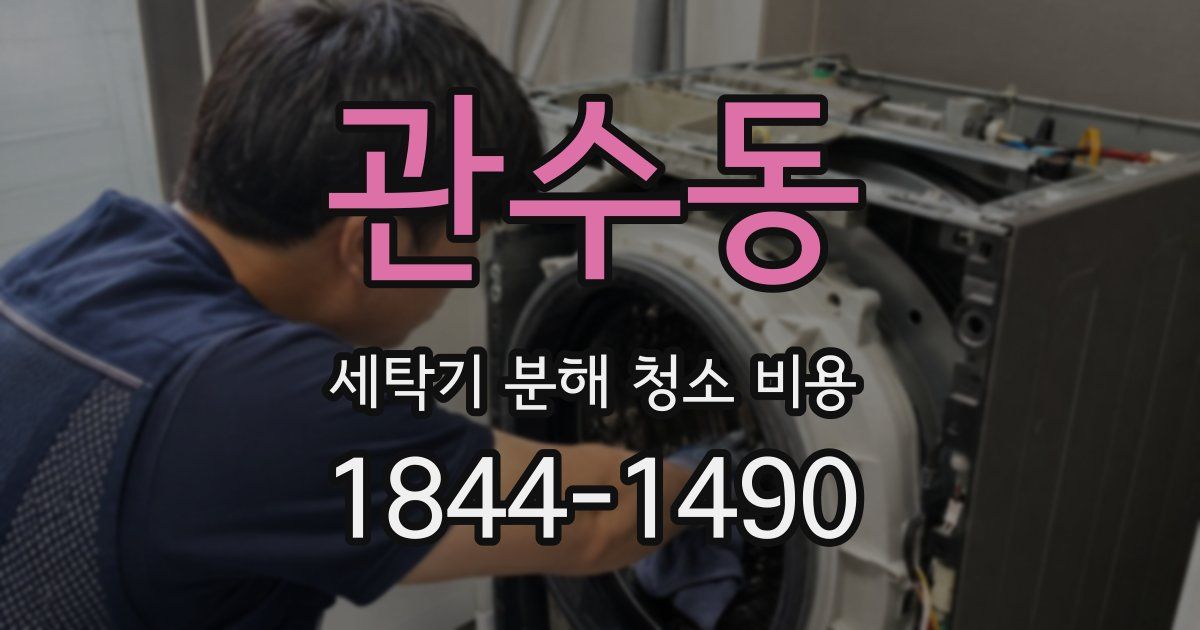 관수동 세탁기 분해 청소 비용