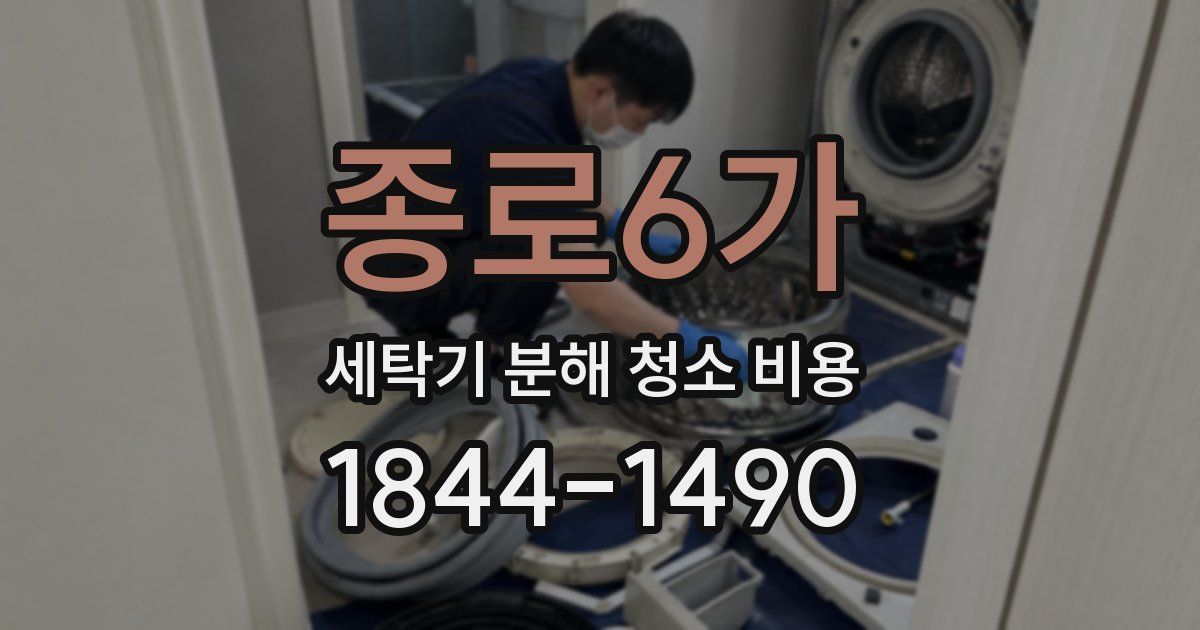 종로6가 세탁기 분해 청소 비용