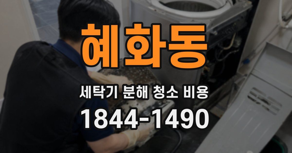 혜화동 세탁기 분해 청소 비용
