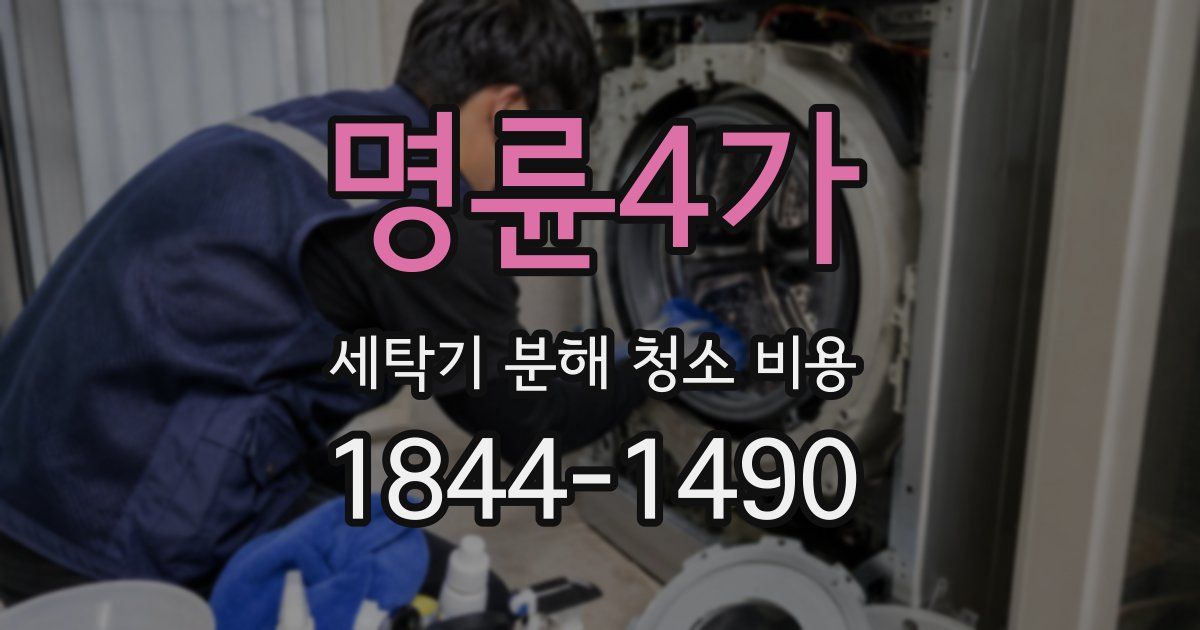 명륜4가 세탁기 분해 청소 비용