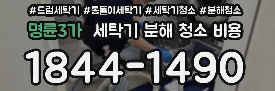 명륜3가 세탁기 분해 청소 비용