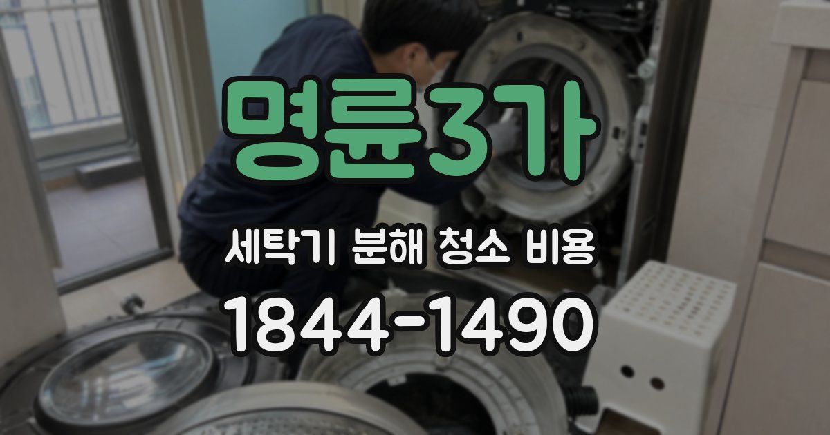 명륜3가 세탁기 분해 청소 비용