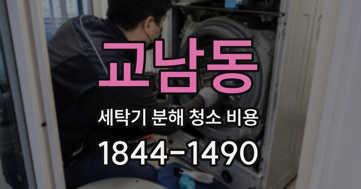 교남동 세탁기 분해 청소 비용