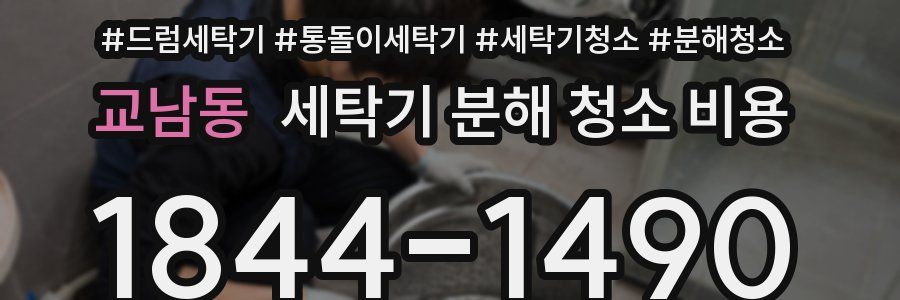 교남동 세탁기 분해 청소 비용