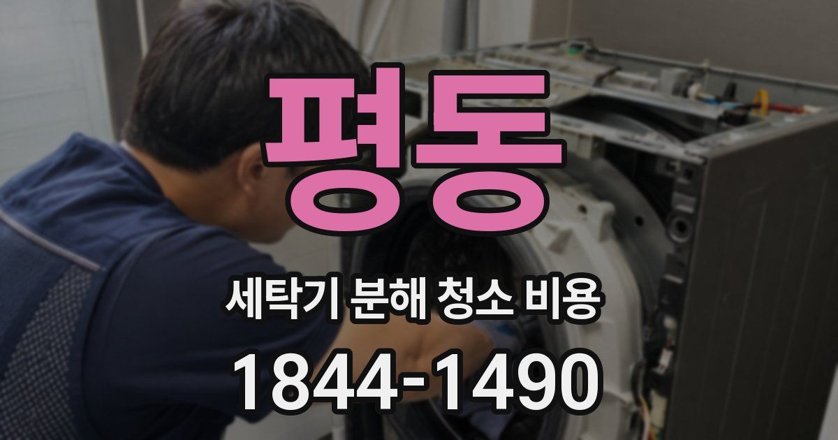평동 세탁기 분해 청소 비용