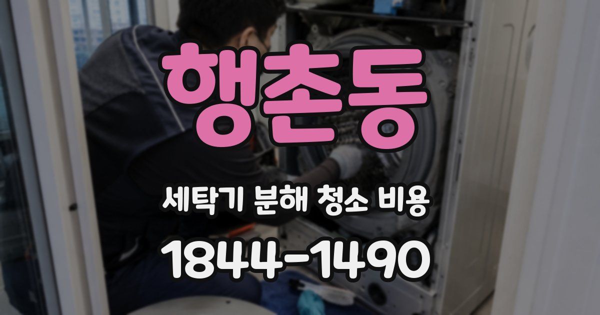 행촌동 세탁기 분해 청소 비용