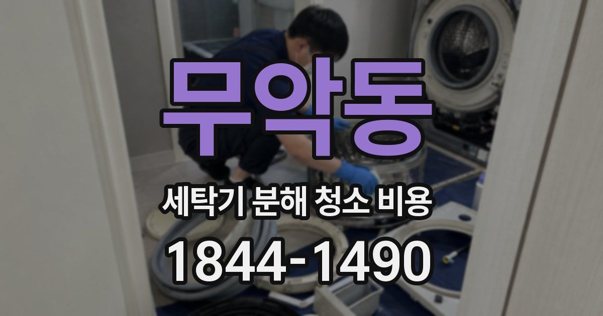 무악동 세탁기 분해 청소 비용