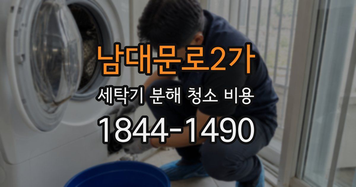 남대문로2가 세탁기 분해 청소 비용