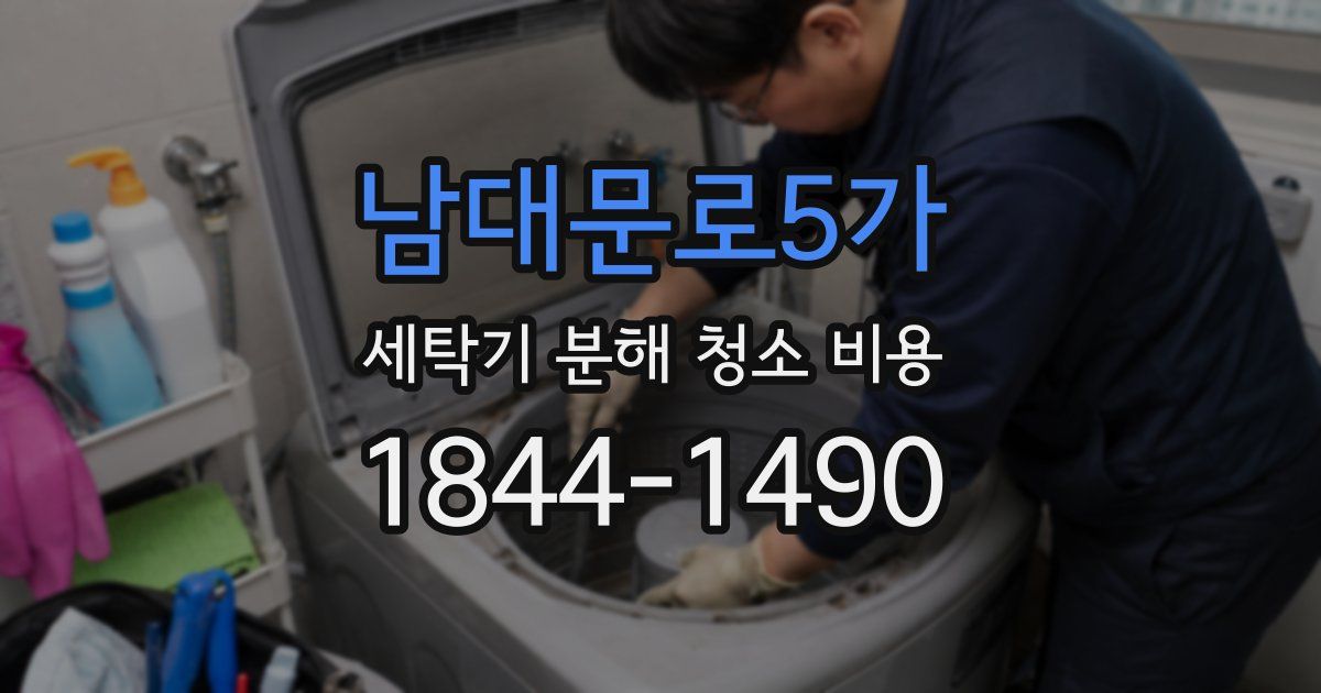 남대문로5가 세탁기 분해 청소 비용