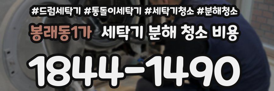 봉래동1가 세탁기 분해 청소 비용