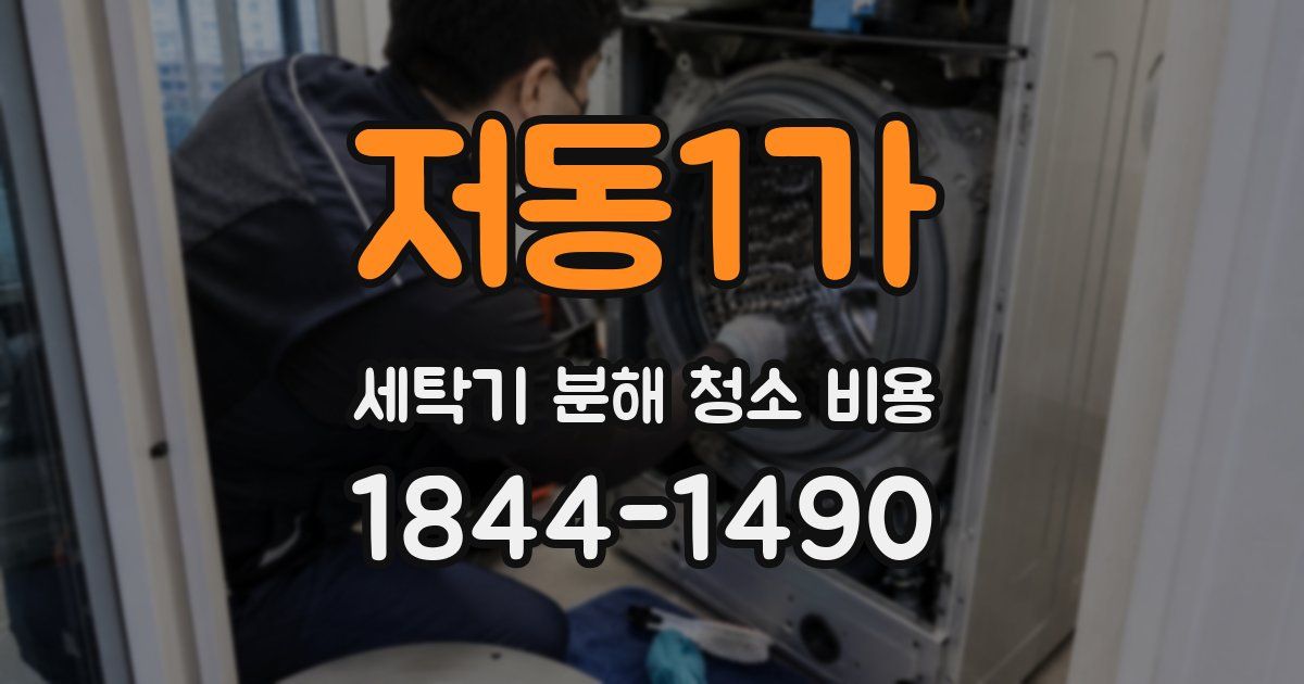 저동1가 세탁기 분해 청소 비용