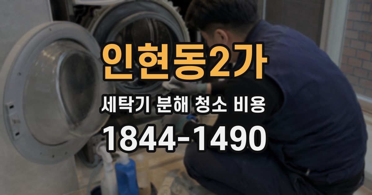 인현동2가 세탁기 분해 청소 비용