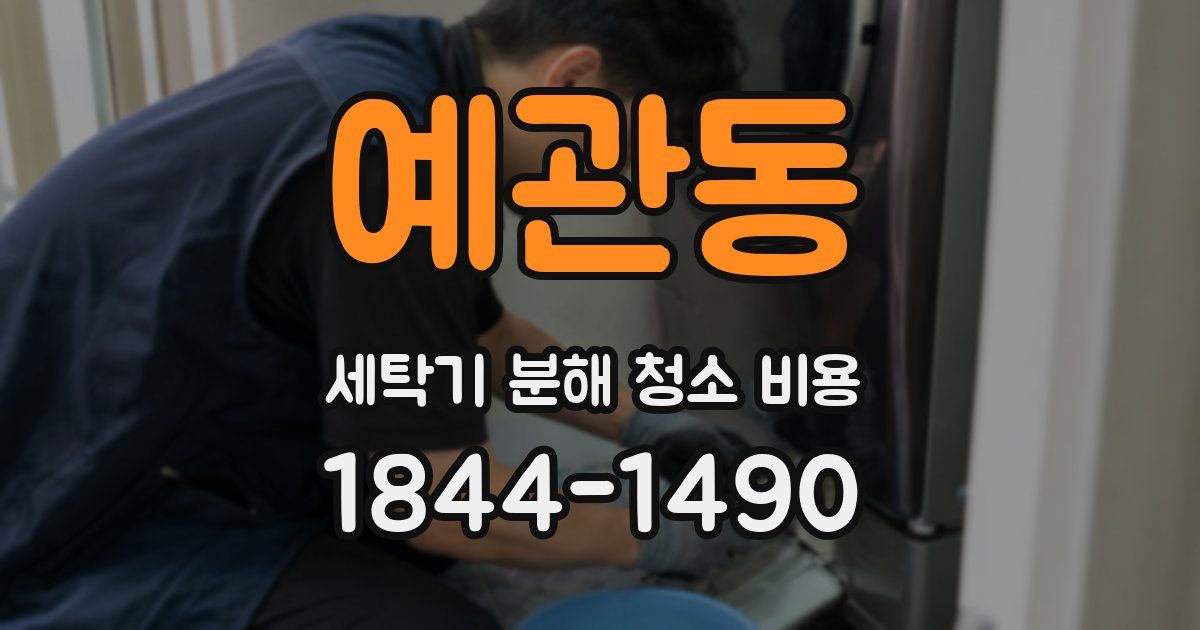 예관동 세탁기 분해 청소 비용