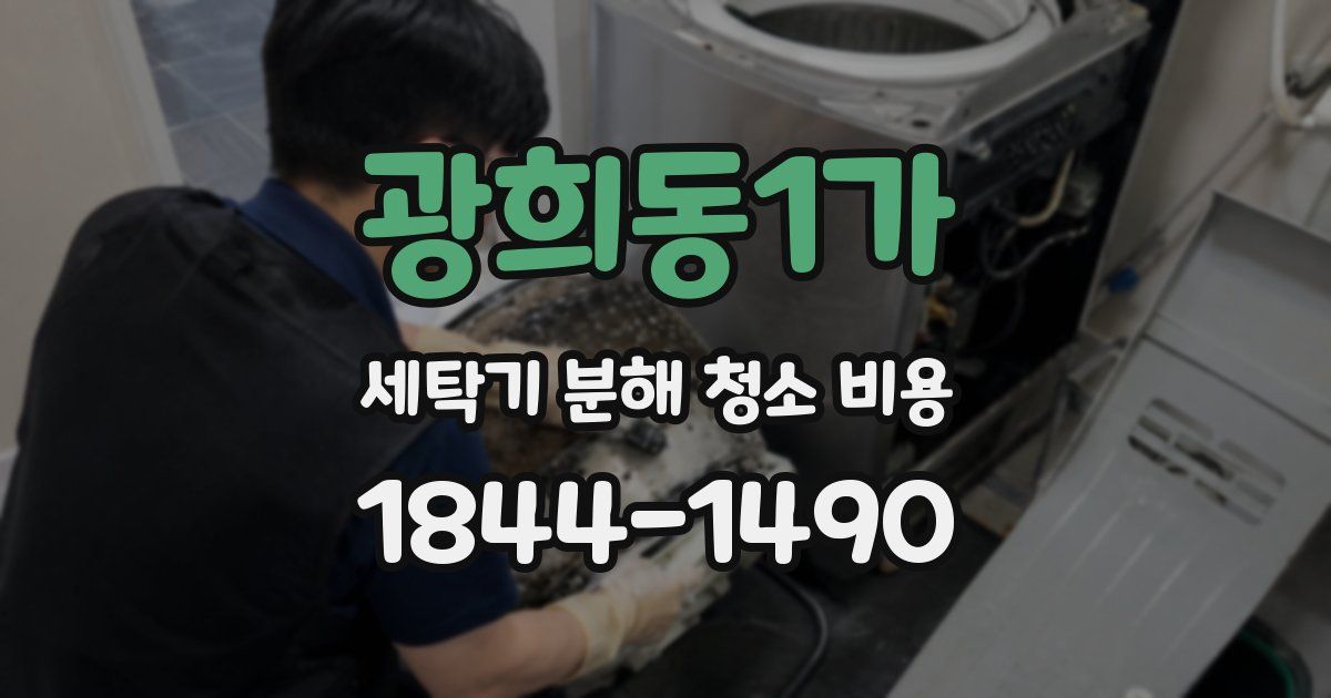 광희동1가 세탁기 분해 청소 비용