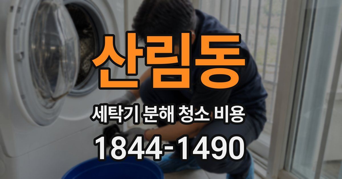 산림동 세탁기 분해 청소 비용