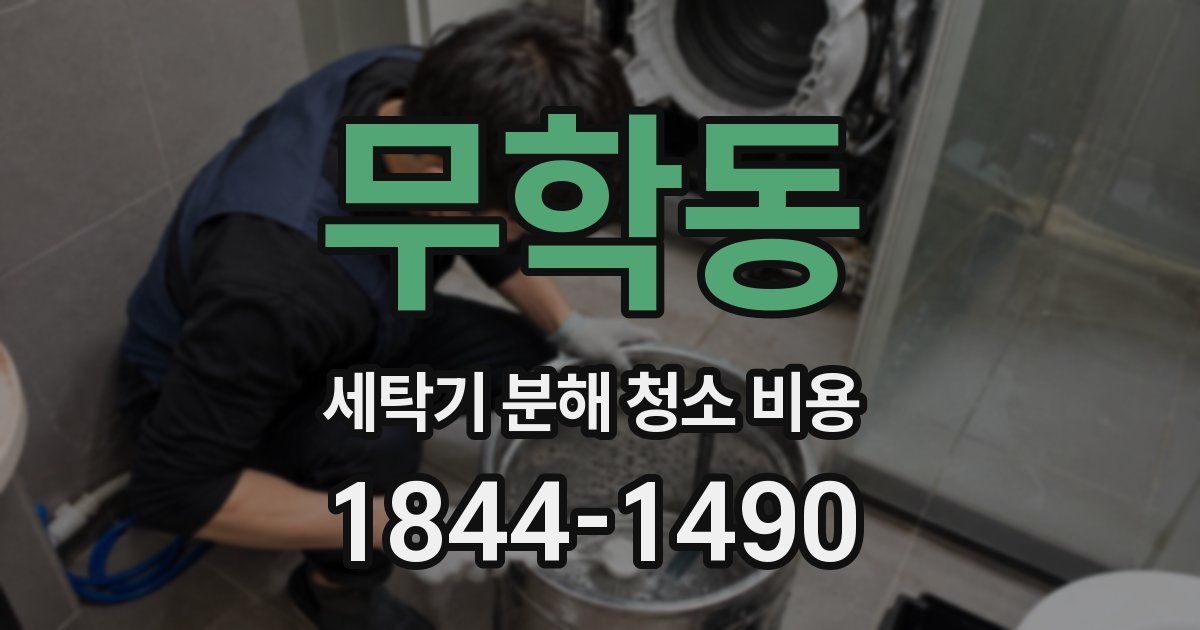 무학동 세탁기 분해 청소 비용