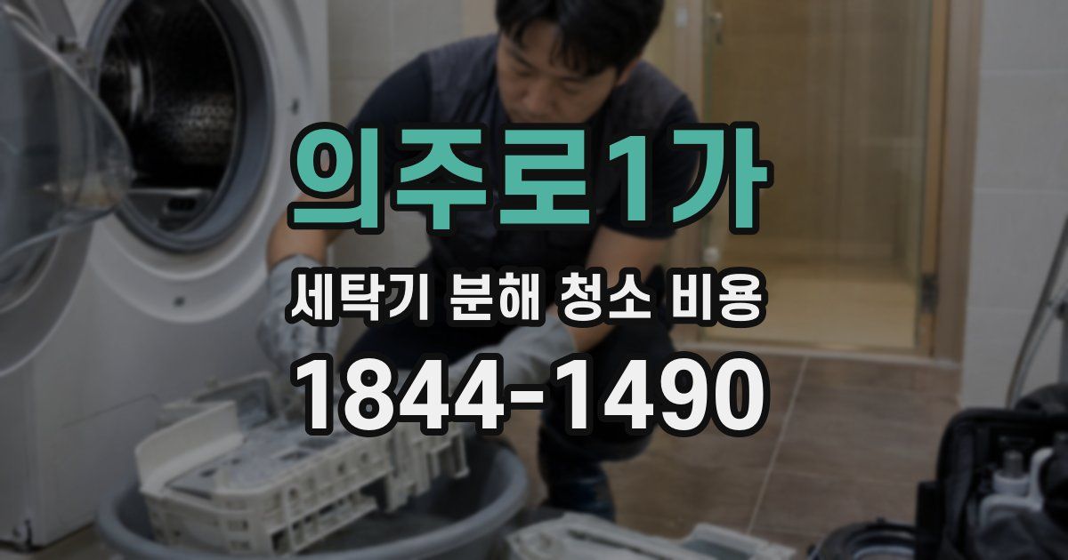 의주로1가 세탁기 분해 청소 비용