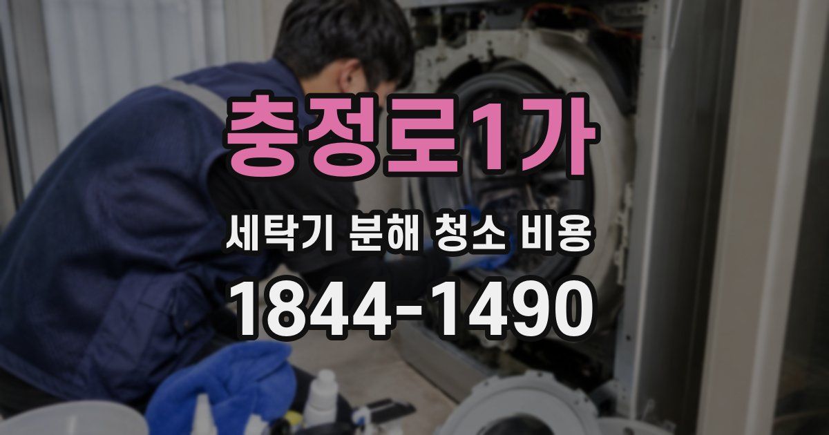 충정로1가 세탁기 분해 청소 비용