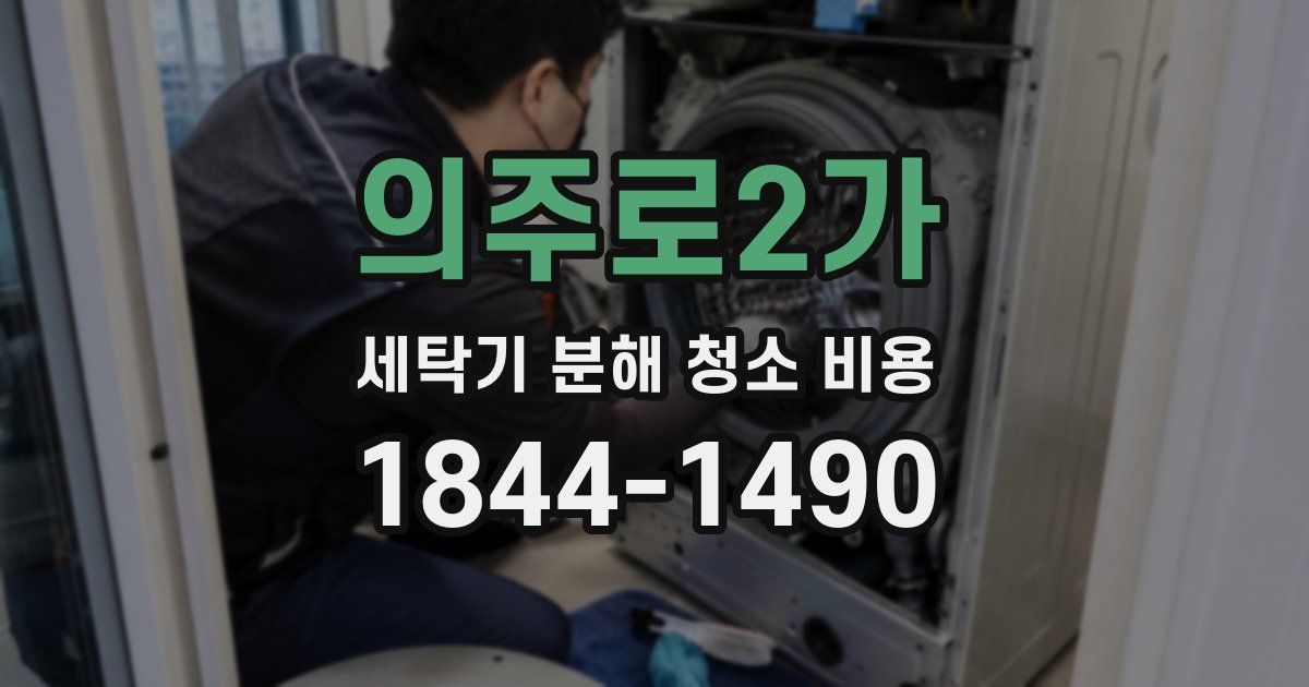 의주로2가 세탁기 분해 청소 비용