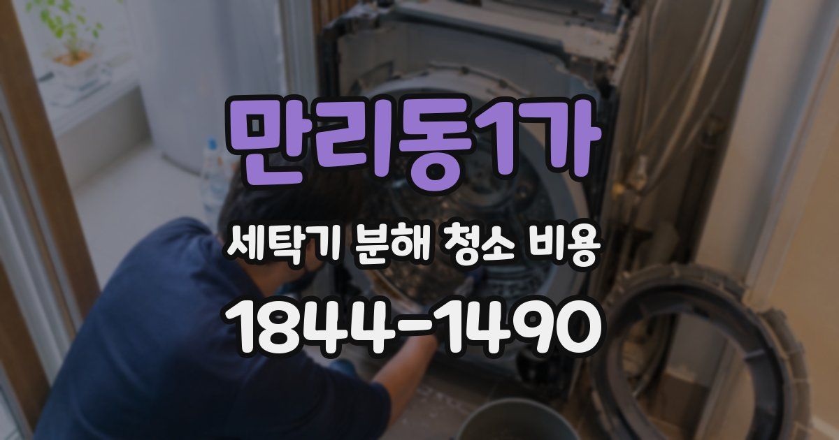 만리동1가 세탁기 분해 청소 비용