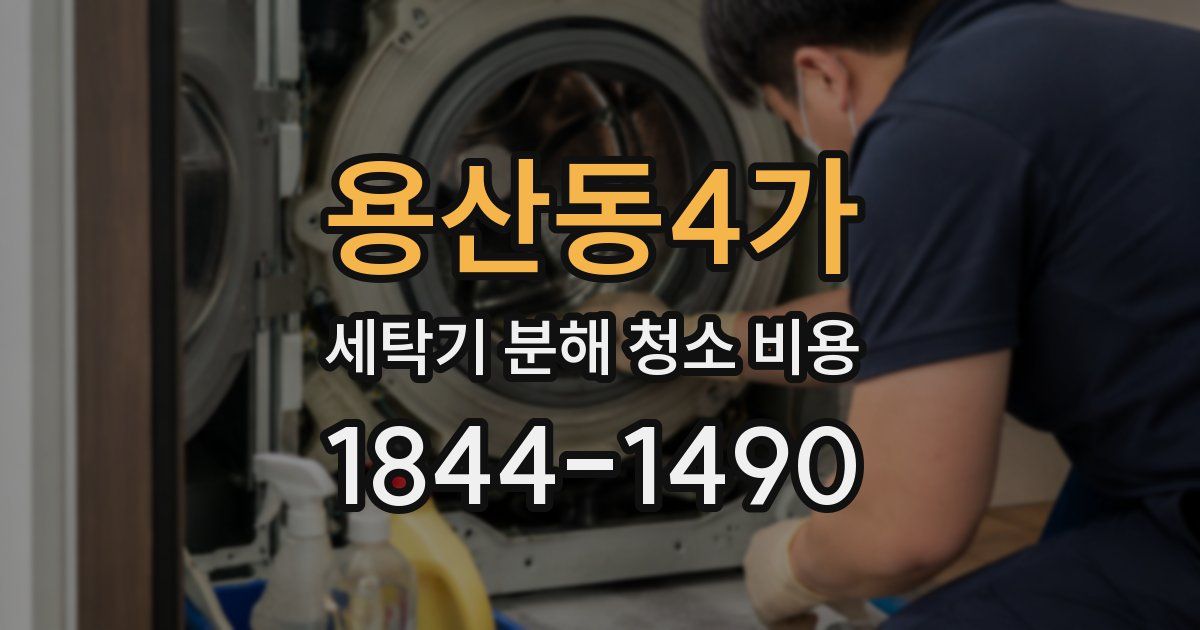 용산동4가 세탁기 분해 청소 비용
