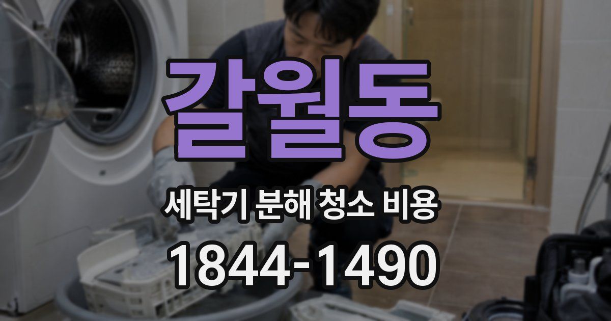 갈월동 세탁기 분해 청소 비용