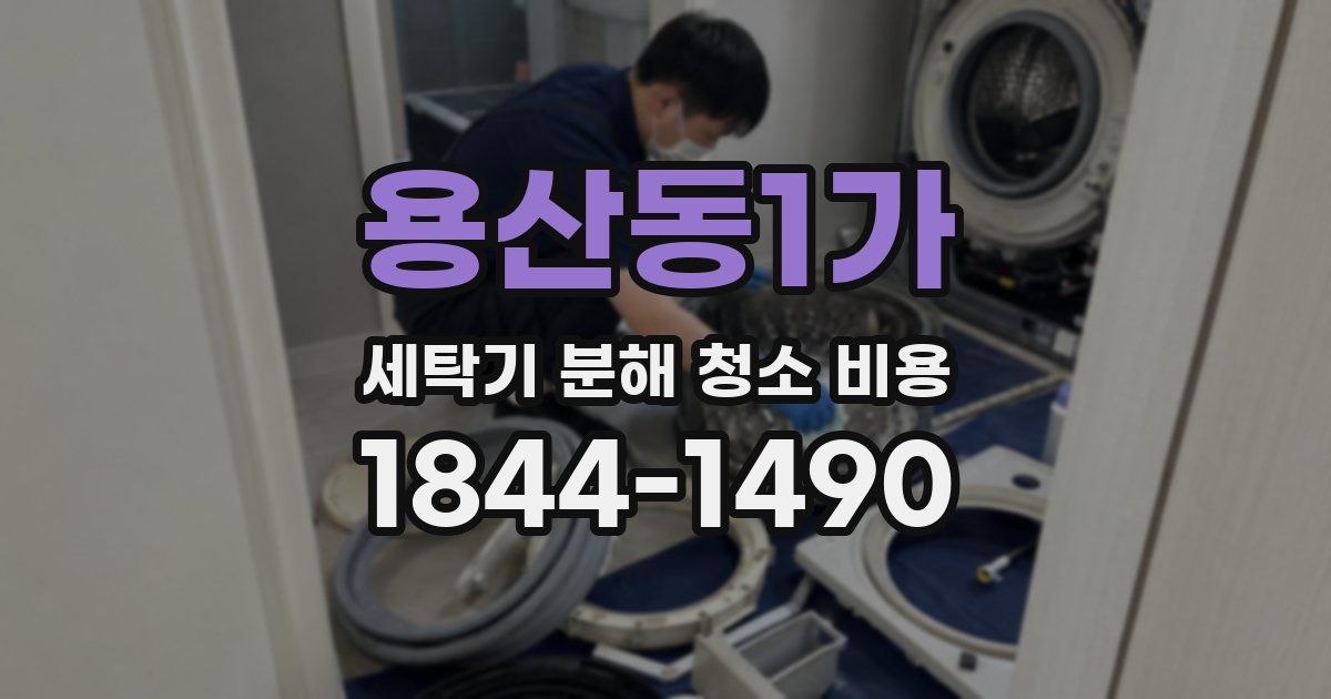 용산동1가 세탁기 분해 청소 비용
