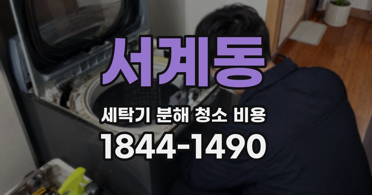 서계동 세탁기 분해 청소 비용