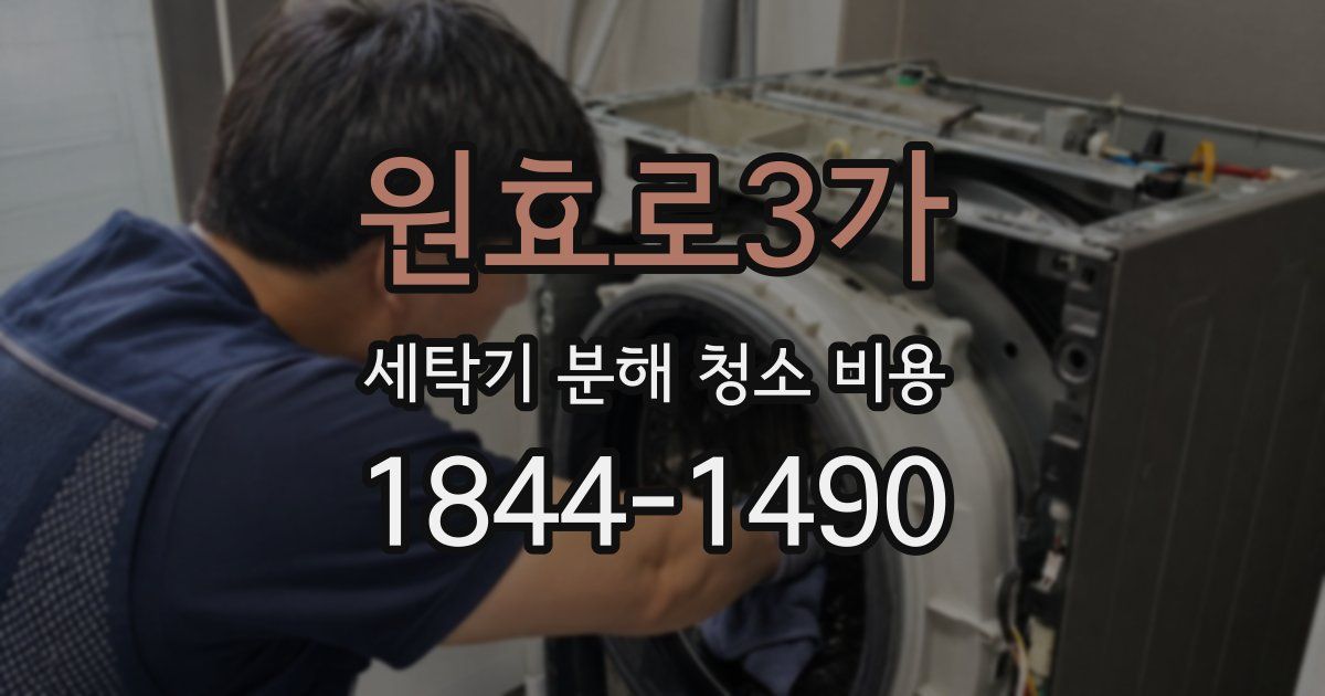 원효로3가 세탁기 분해 청소 비용