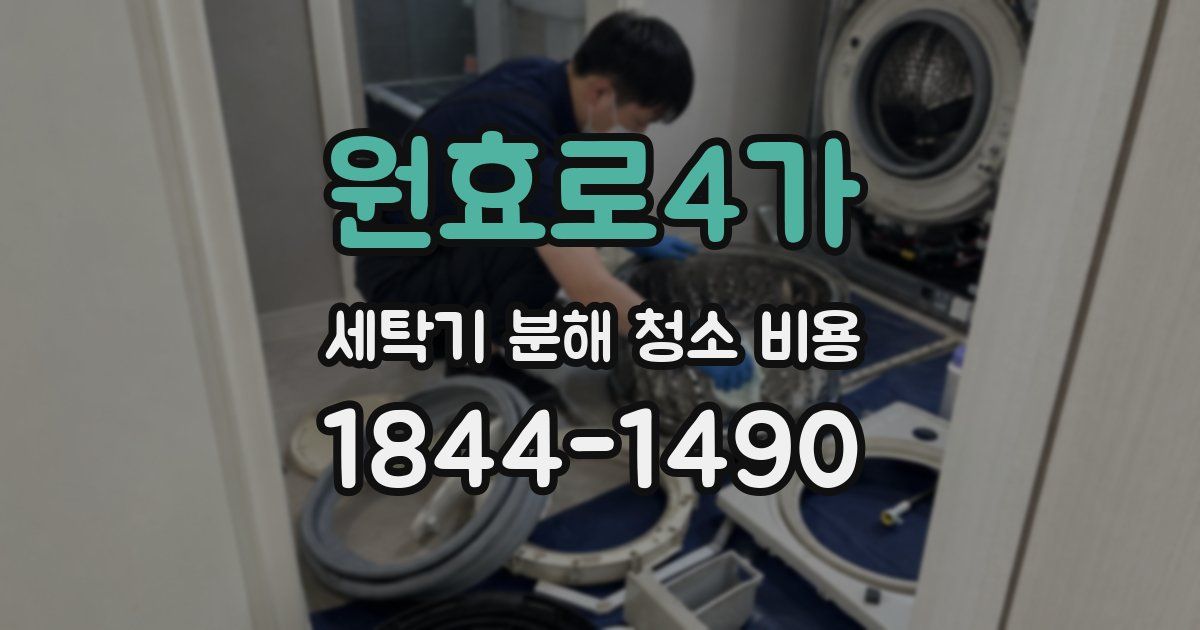 원효로4가 세탁기 분해 청소 비용