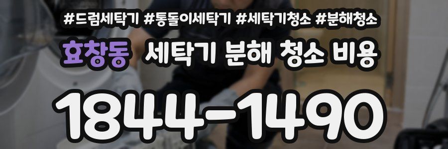 효창동 세탁기 분해 청소 비용