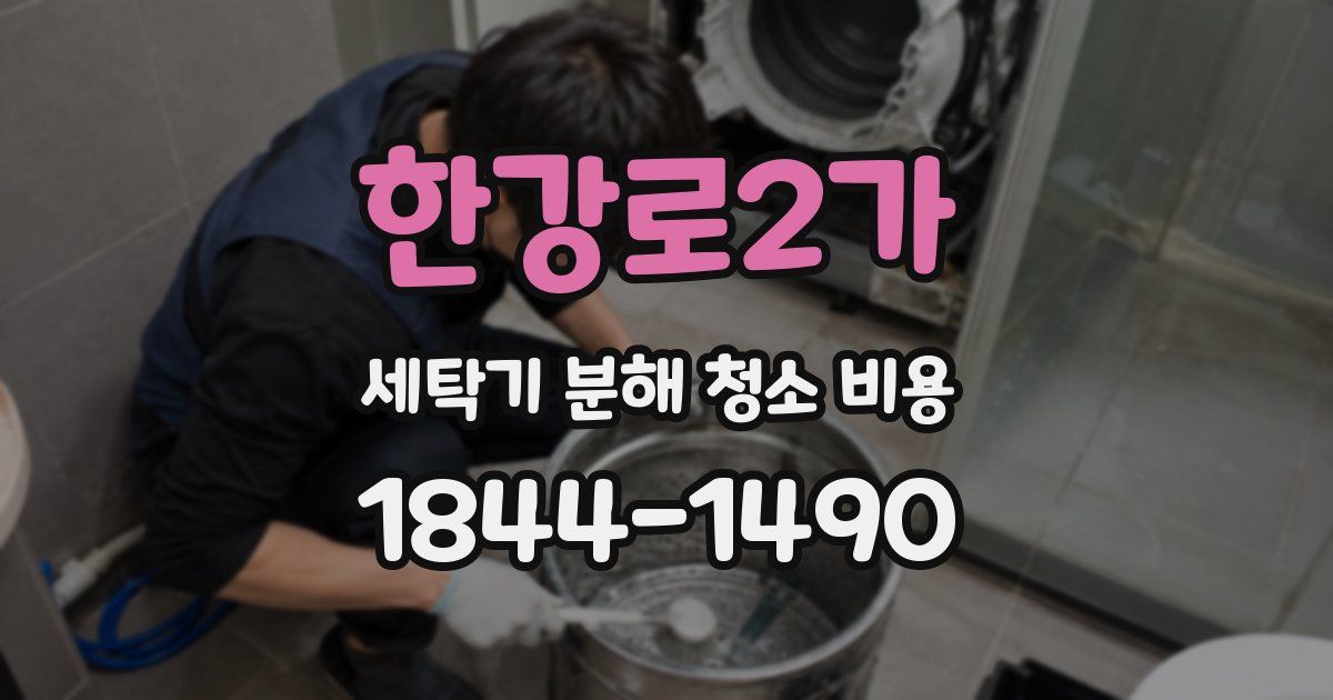 한강로2가 세탁기 분해 청소 비용