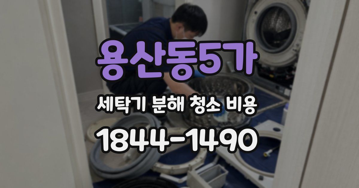 용산동5가 세탁기 분해 청소 비용