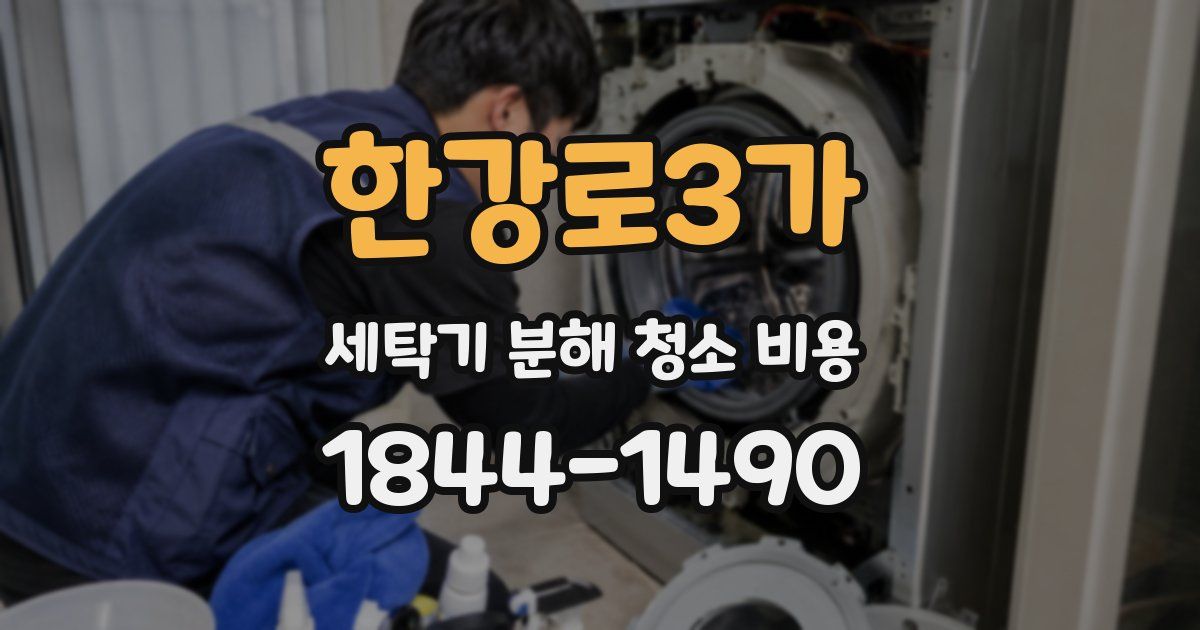한강로3가 세탁기 분해 청소 비용