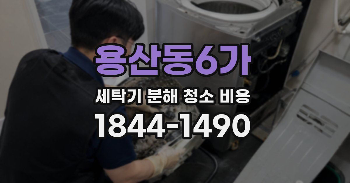 용산동6가 세탁기 분해 청소 비용