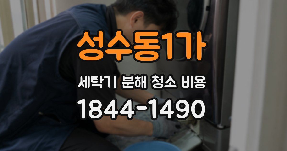 성수동1가 세탁기 분해 청소 비용