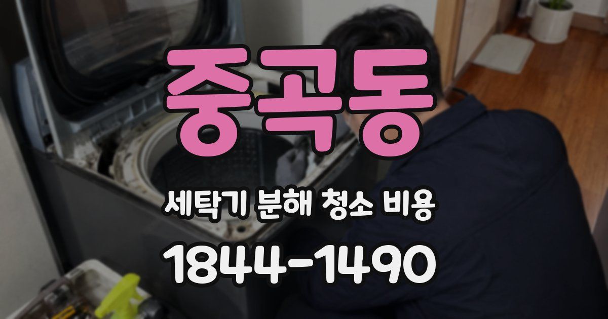 중곡동 세탁기 분해 청소 비용