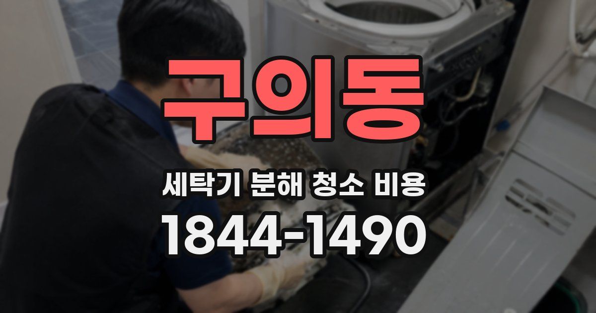 구의동 세탁기 분해 청소 비용