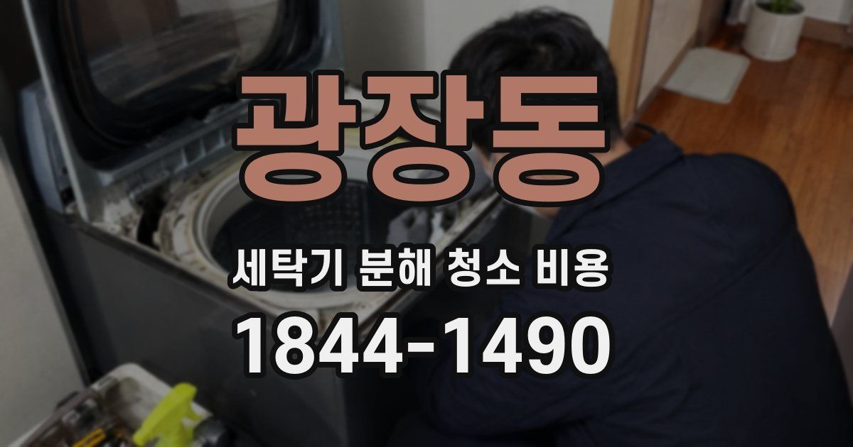 광장동 세탁기 분해 청소 비용