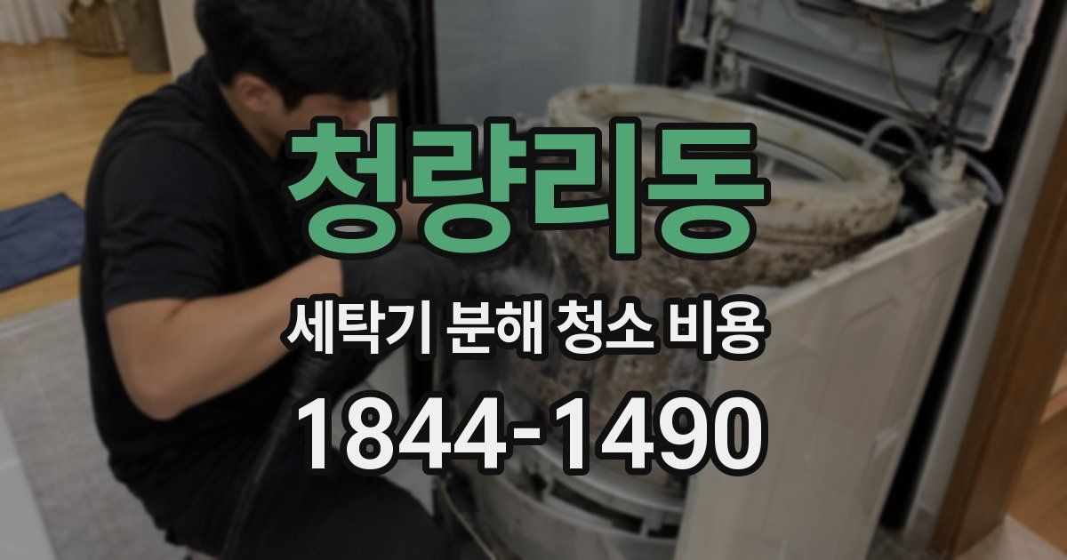 청량리동 세탁기 분해 청소 비용