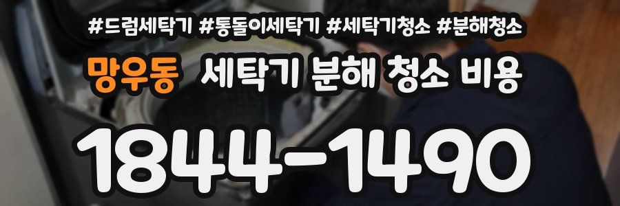 망우동 세탁기 분해 청소 비용