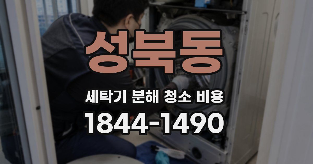 성북동 세탁기 분해 청소 비용