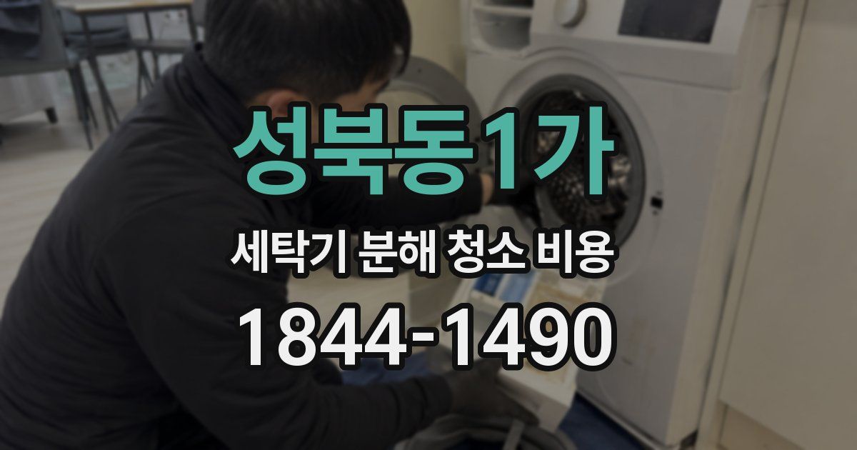 성북동1가 세탁기 분해 청소 비용