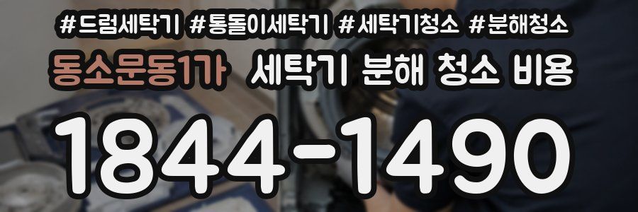 동소문동1가 세탁기 분해 청소 비용