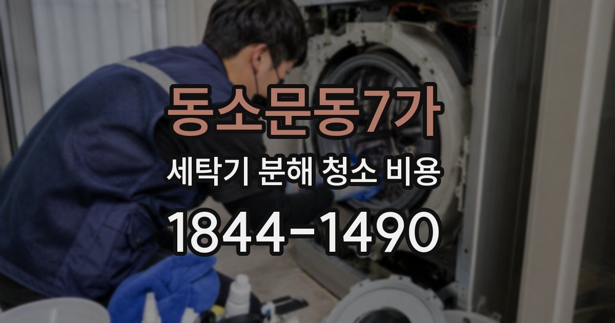 동소문동7가 세탁기 분해 청소 비용