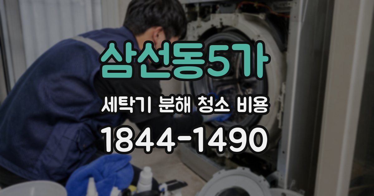 삼선동5가 세탁기 분해 청소 비용