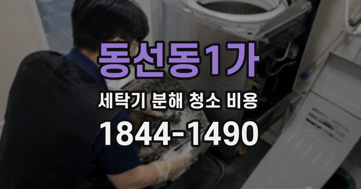 동선동1가 세탁기 분해 청소 비용